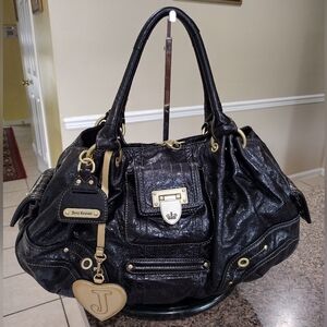 Juicy Couture Leather Black Shoulder Bag
